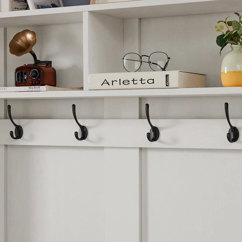 Hall Tree with Coat Rack, Bench, Drawers