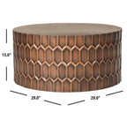 SAFAVIEH Marita Antique Copper Coffee Table - 29 x 29 x 15 - 29Wx29Dx15H