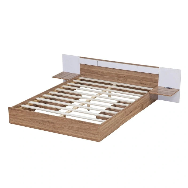 Queen Size Platform Bed with Headboard