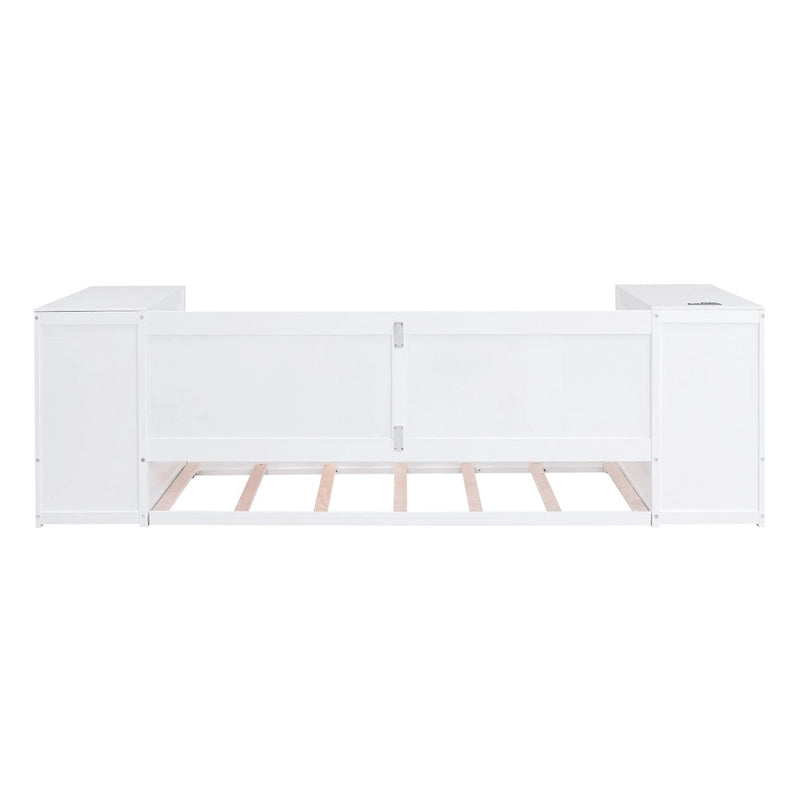 Twin Size Daybed with Storage Arms