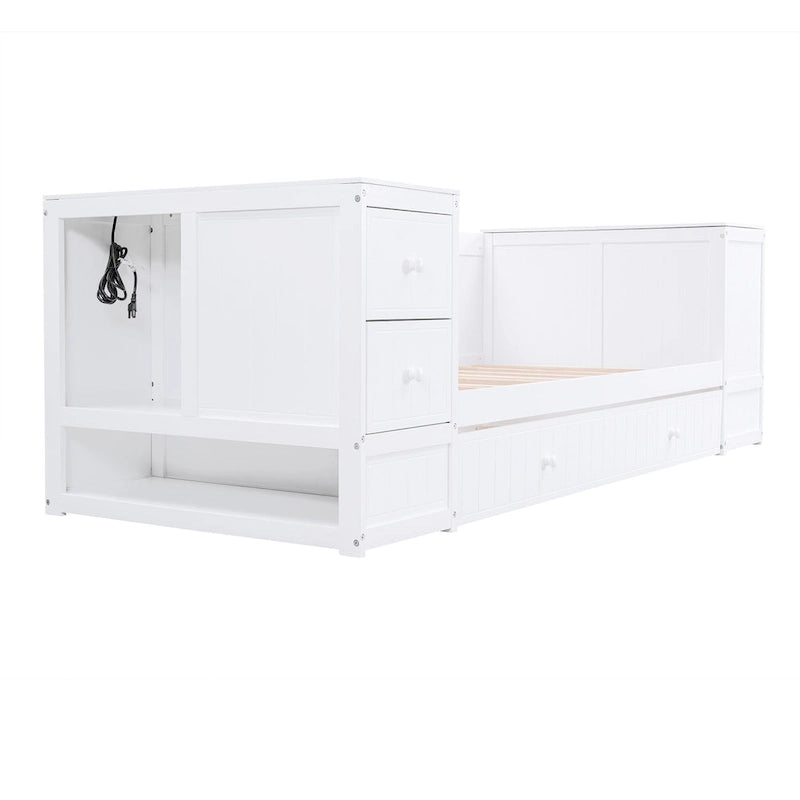 Twin Size Daybed with Storage Arms
