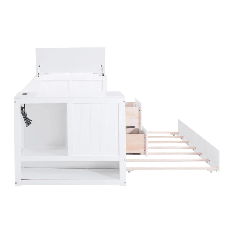 Twin Size Daybed with Storage Arms