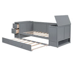 Twin Size Daybed with Storage Arms