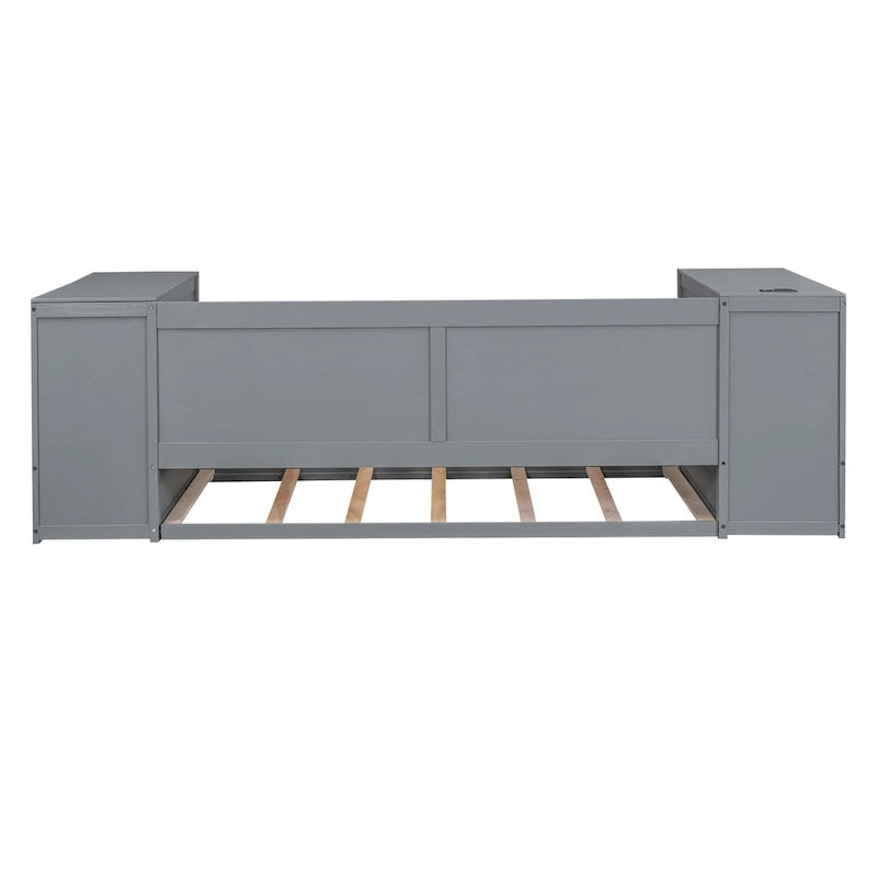 Twin Size Daybed with Storage Arms