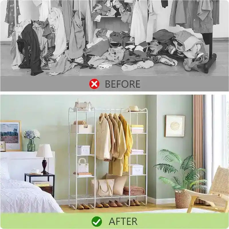 Portable Closet Wardrobe - 15.36D x 49.2W x 62.99H