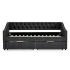 Daybed with Drawers Upholstered Tufted Sofa Bed