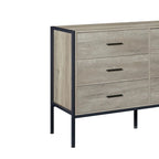 48.58 Modern Rustic Grey Wood Dresser Chest With Drawers