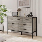 48.58 Modern Rustic Grey Wood Dresser Chest With Drawers