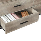 48.58 Modern Rustic Grey Wood Dresser Chest With Drawers