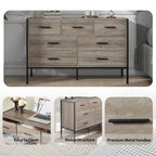 48.58 Modern Rustic Grey Wood Dresser Chest With Drawers