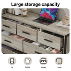 48.58 Modern Rustic Grey Wood Dresser Chest With Drawers