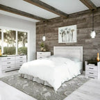 Prepac Rustic Ridge Farmhouse Headboard, Bedroom Furniture