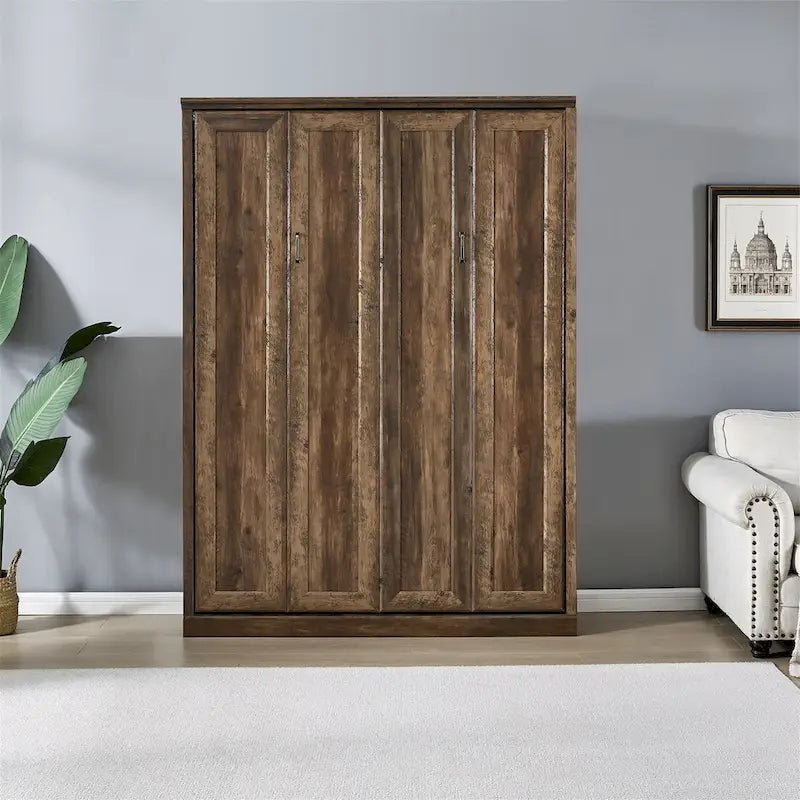 Murphy Wall Bed Cabinet Space-Saving Bed by Harper&Bright Designs