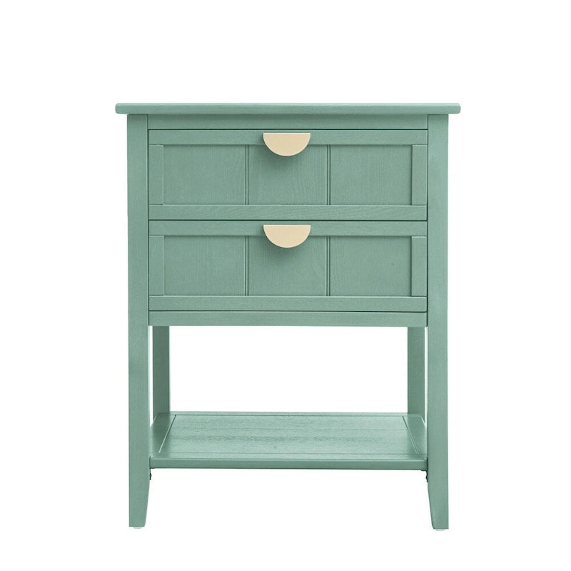 2 Drawer Side Table, American Style Nightstand