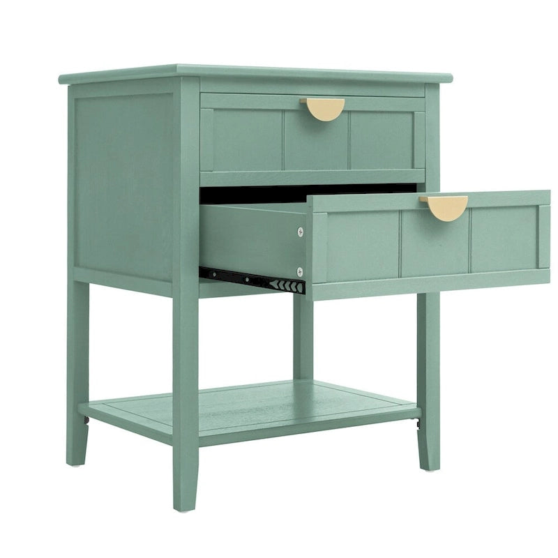 2 Drawer Side Table, American Style Nightstand