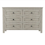 Retro Farmhouse Style Wooden Dresser with 6 Drawer, Storage Cabinet for Bedroom
