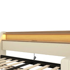 PU Leather Twin Size Daybed with Trundle