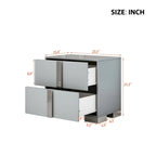 Elegant Mirrored Nightstand with Metal Handle, 2 Drawers
