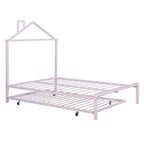 Full Size Metal Platform Bed with twin size trundle