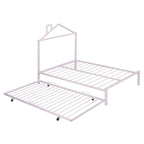 Full Size Metal Platform Bed with twin size trundle