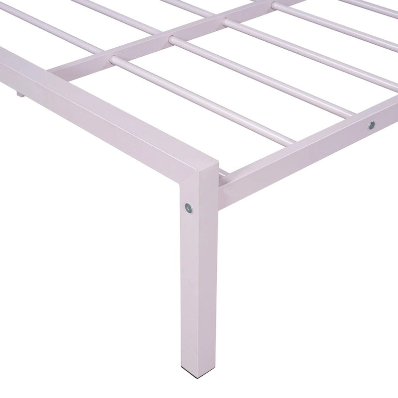 Full Size Metal Platform Bed with twin size trundle