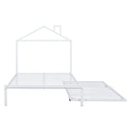 Full Size Metal Platform Bed with twin size trundle