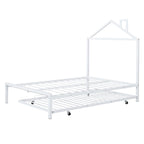 Full Size Metal Platform Bed with twin size trundle