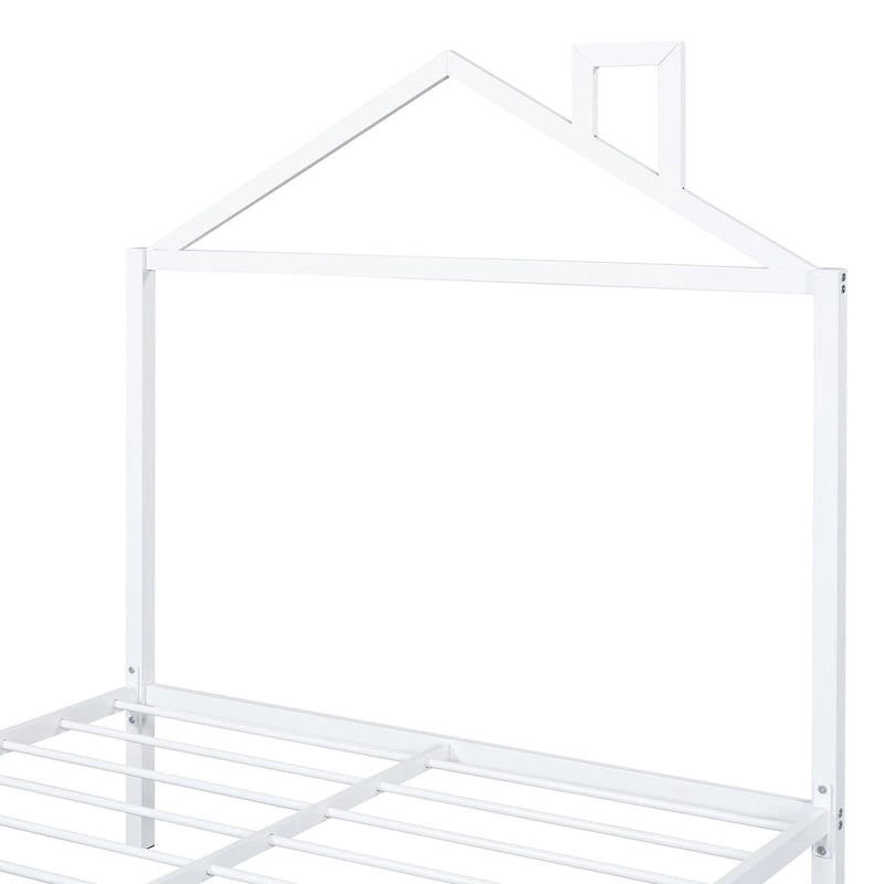 Full Size Metal Platform Bed with twin size trundle