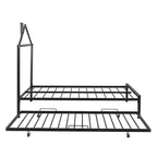 Full Size Metal Platform Bed with twin size trundle