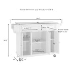 Crosley Full Size Granite Top Kitchen Cart in Cherry - 51.5 W x 18 D x 36.5 H