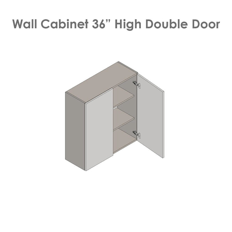 36 x 36 Wall Cabinet-Double Door-Grey - 36 x 36 x 12