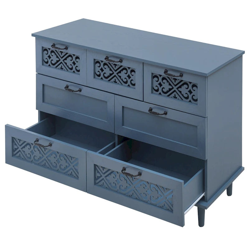 7 Drawer Cabinet American Furniture Suitable for Bedroom - N/A