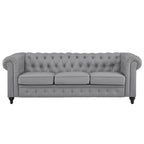 Emery Chesterfield Sofa, Luxurious Comfort for Cozy Living Rooms, Mid-Century Modern couch, Elegance & Serenity, 3-Seater Sofa