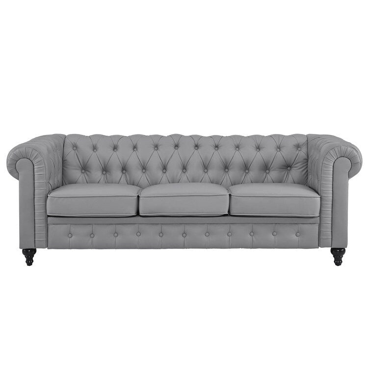 Emery Chesterfield Sofa, Luxurious Comfort for Cozy Living Rooms, Mid-Century Modern couch, Elegance & Serenity, 3-Seater Sofa