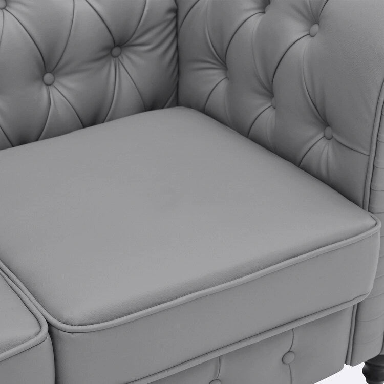 Emery Chesterfield Sofa, Luxurious Comfort for Cozy Living Rooms, Mid-Century Modern couch, Elegance & Serenity, 3-Seater Sofa