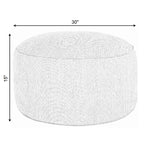 Sorra Home Indoor Textured Bean Pouf/Ottoman
