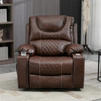 Power Lift Recliner Chair PU Leather with Massage and Heating Reclining Chair for Elderly