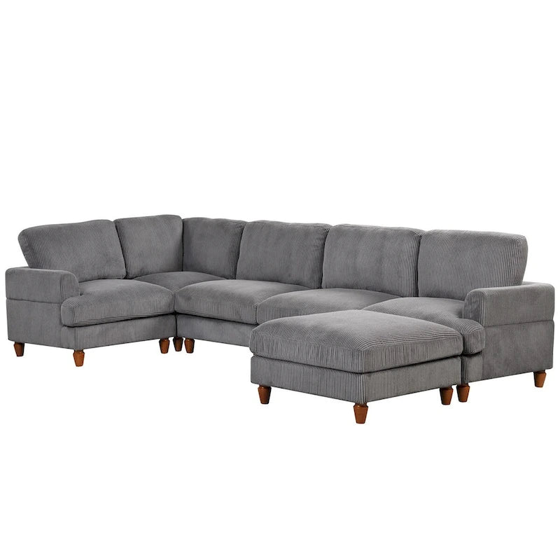 Modular Sectional Sofa with Ottoman L Shaped Corner Sectional