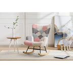 Modern Patchwork Accent Chair for Living Room Bedroom Studio