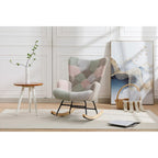 Modern Patchwork Accent Chair for Living Room Bedroom Studio