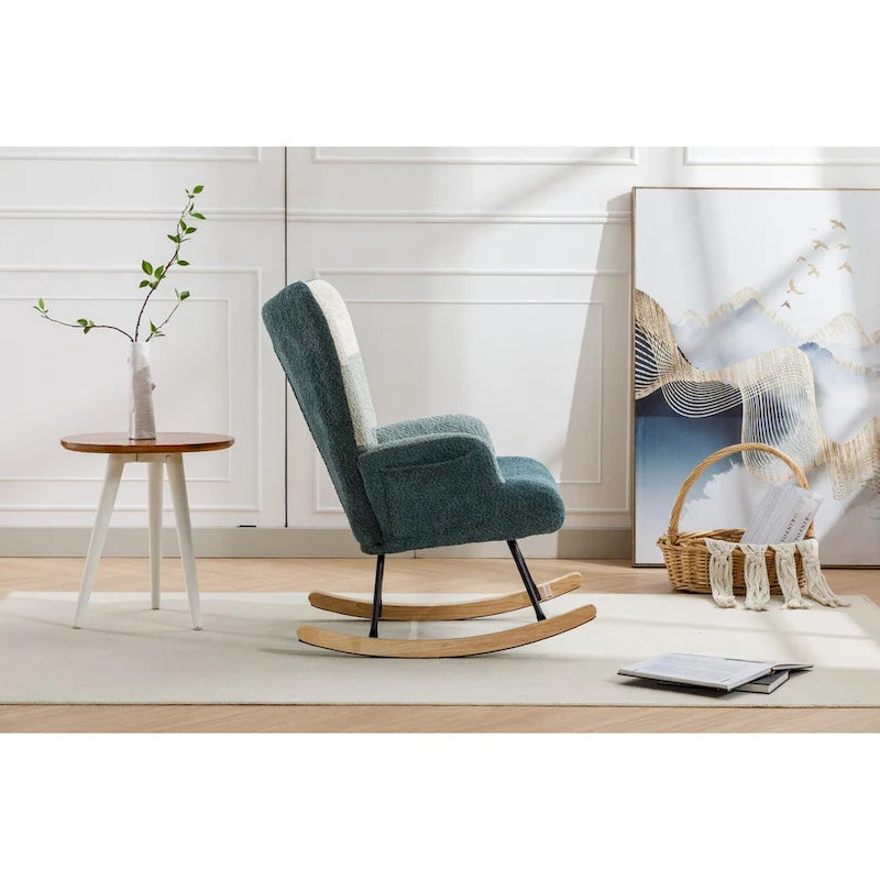 Modern Patchwork Accent Chair for Living Room Bedroom Studio