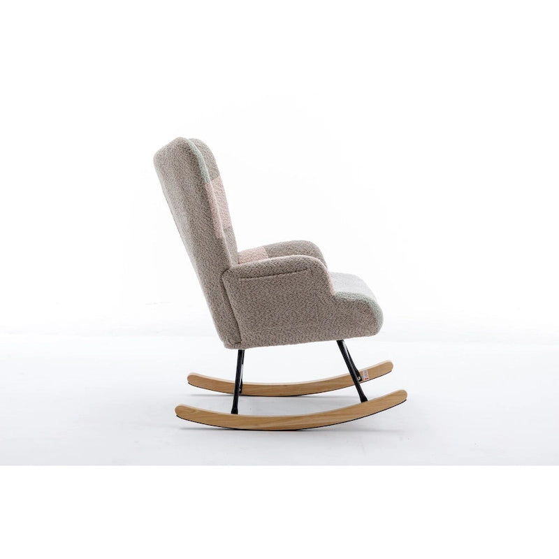 Modern Patchwork Accent Chair for Living Room Bedroom Studio