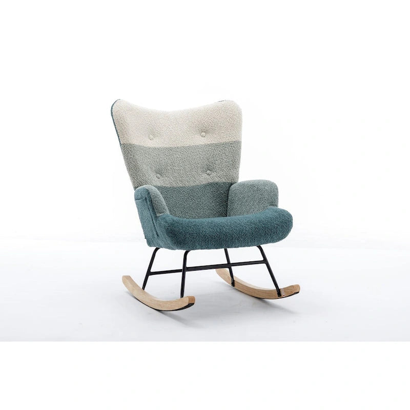 Modern Patchwork Accent Chair for Living Room Bedroom Studio