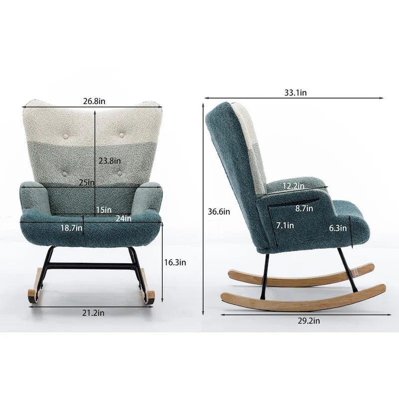 Modern Patchwork Accent Chair for Living Room Bedroom Studio