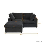 L-Shaped Convertible Modular Sectional Sofa Couch with Storage Seat