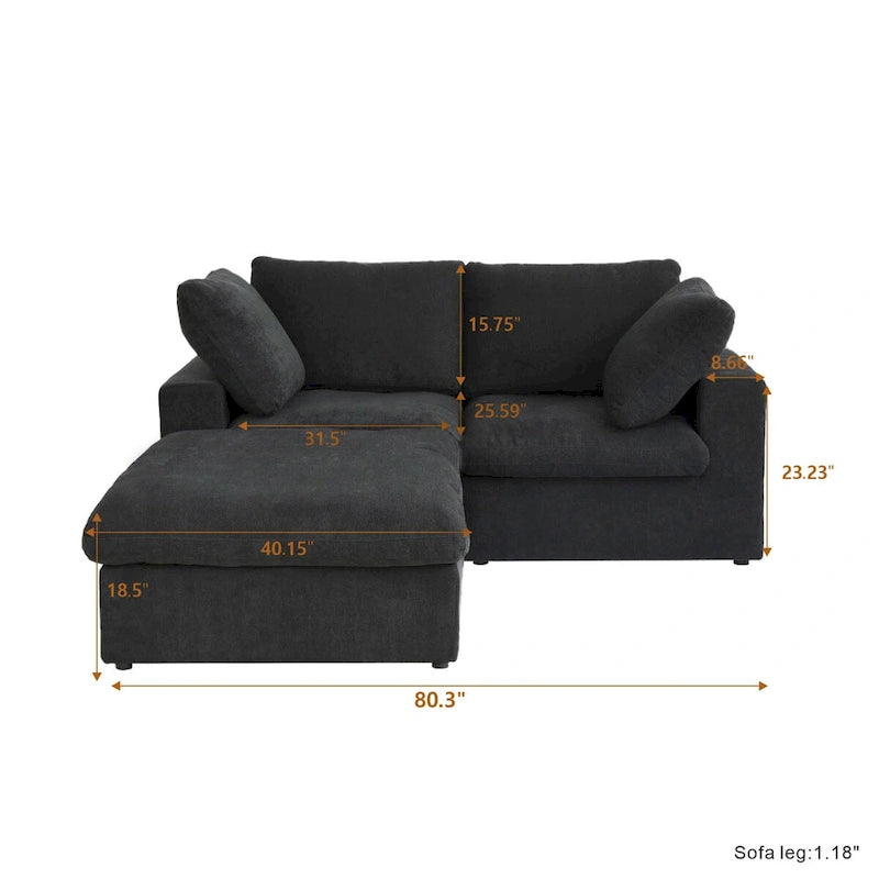 L-Shaped Convertible Modular Sectional Sofa Couch with Storage Seat