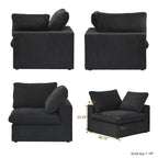 L-Shaped Convertible Modular Sectional Sofa Couch with Storage Seat