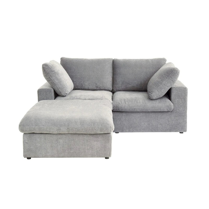 L-Shaped Convertible Modular Sectional Sofa Couch with Storage Seat