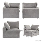 L-Shaped Convertible Modular Sectional Sofa Couch with Storage Seat