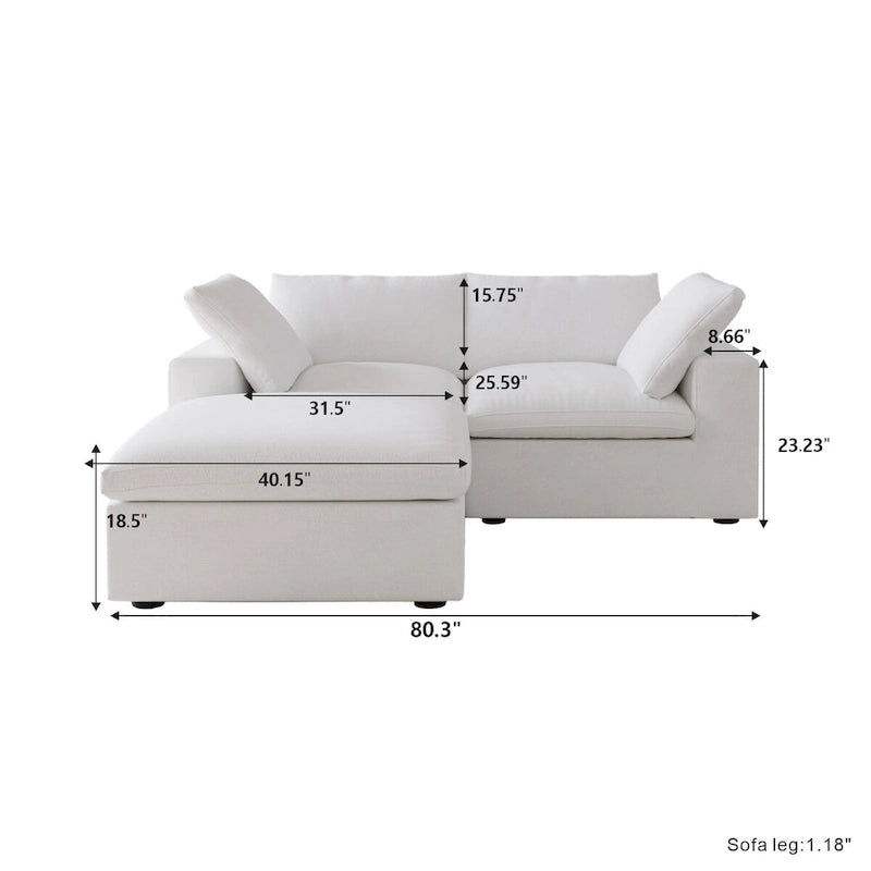 L-Shaped Convertible Modular Sectional Sofa Couch with Storage Seat